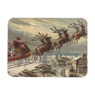 Íman Natais vintages, Papai Noel Vitoriano em Sleigh