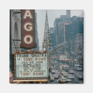 Íman Natal 1967 do teatro de Chicago na rua do estado