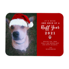 Íman Natal 2021 Foto Engraçada De Cachorro De Ruff Ano