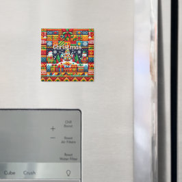 Íman Natal 2024 - Kente Pattern Magnet