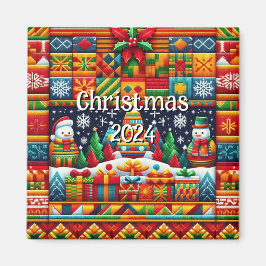Íman Natal 2024 - Kente Pattern Magnet