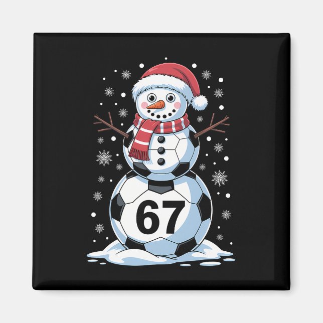 Íman Natal 67 Meme Futebol Boneco de Neve Árvore Divert (Frente)