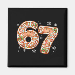 Íman Natal 6 7 Seis Sete Divertido 67 Meme Biscoito de