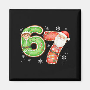Íman Natal 6 7 Seis Sete Divertido 67 Meme Papai Noel 