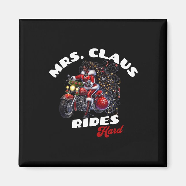 Íman Natal afro-americano Sra. Claus X-mas (Frente)