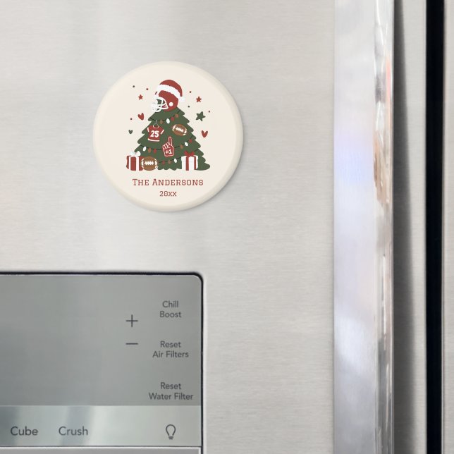 Íman Natal Americano de Futebol Personalizado (In Situ (Fridge))