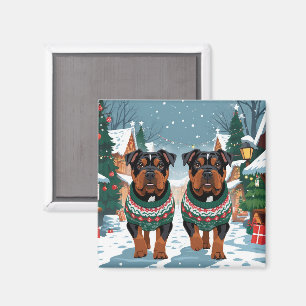 Íman Natal Americano Staffordshire Neve Férias