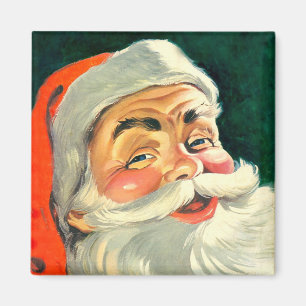 Íman Natal Antigo, Alegre Papai Noel Retro dos Anos 50
