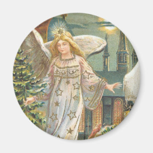 Íman Natal Antigo, Anjo Vitoriano com Árvore