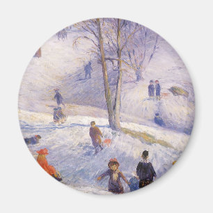 Íman Natal Antigo, Esquiando, Glackens Central Park