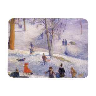 Íman Natal Antigo, Esquiando, Glackens Central Park