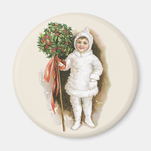 Íman Natal Antigo, Garota Vitoriana com Azevinho