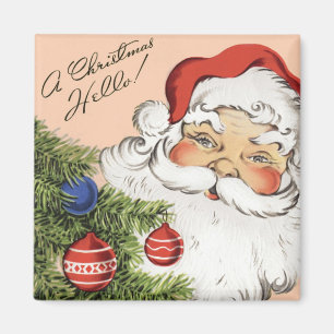 Íman Natal Antigo Olá! Alegre Papai Noel