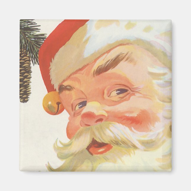 Íman Natal Antigo, Papai Noel Alegre com um Segredo (Frente)