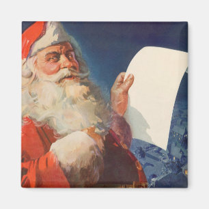 Íman Natal Antigo, Papai Noel Lista de Meninos Maus e B