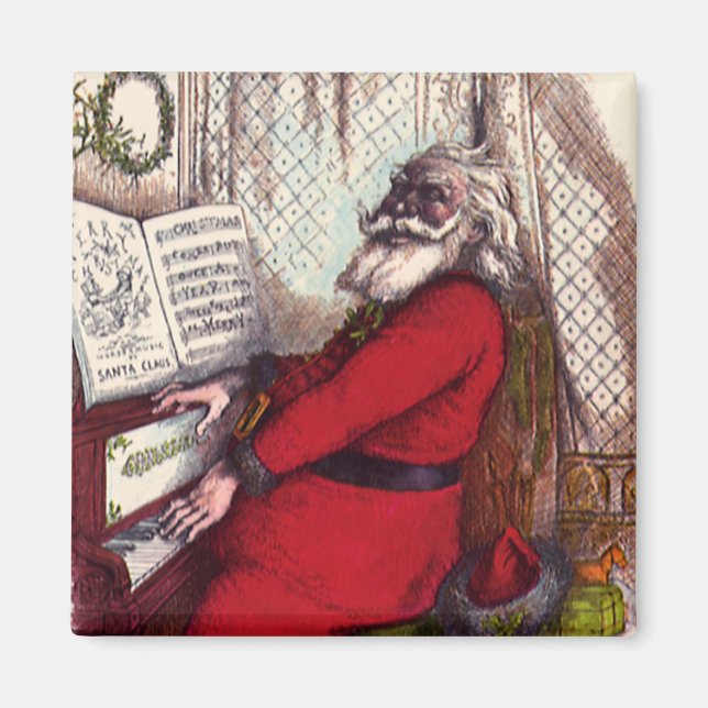 Íman Natal Antigo, Thomas Nast Papai Noel Piano (Frente)