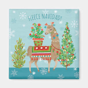 Íman Natal bonito dos lamas de Navidad do velo