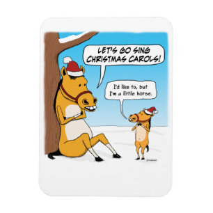 Íman Natal bonito e engraçado para o pequeno cavalo
