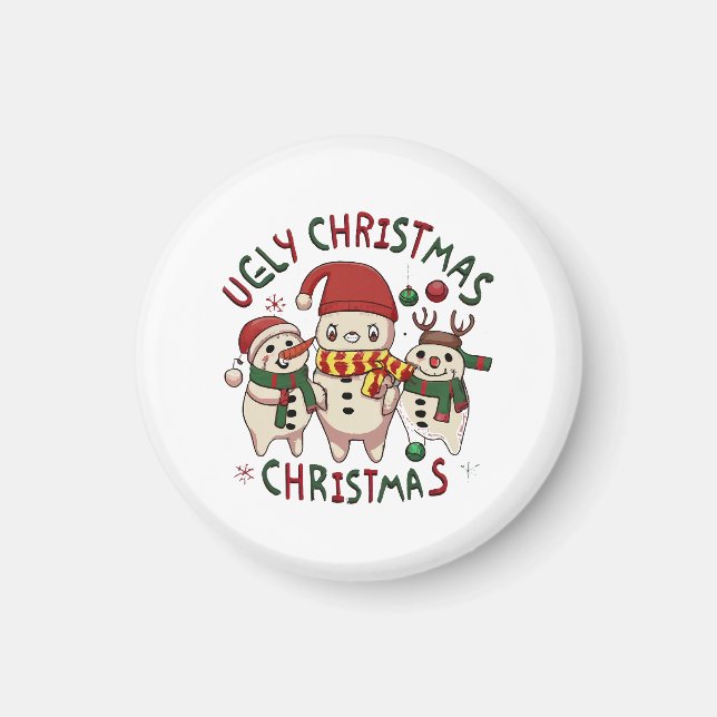 Íman Natal branco ;NATAL FEIO (Frente)