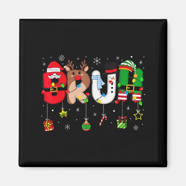 Íman Natal Bruh Crianças Adolescentes Meninos Natal Div (Frente)