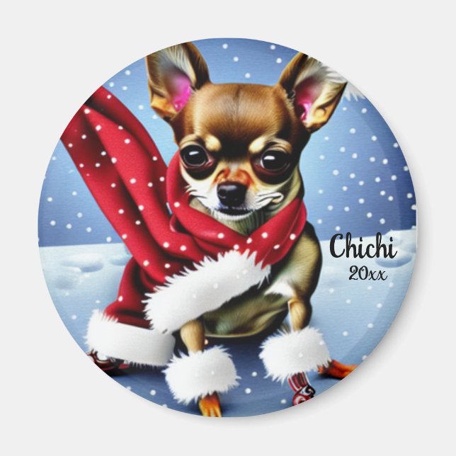 Íman Natal Chihuahua, Cachorro Papai noel (Frente)