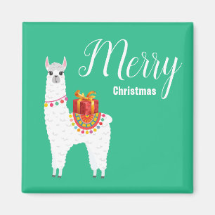Íman Natal da alpaca funky, lhamas fofas