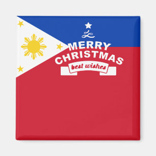 Íman Natal da bandeira filipina: Feliz Natal e Melhor