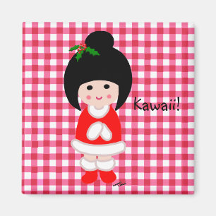 Íman Natal da menina de Kokeshi