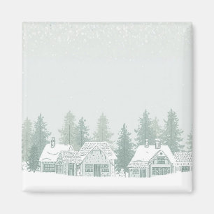Íman Natal da Vila de Inverno Vintage 