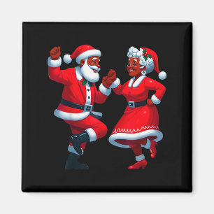 Íman Natal Dançando Preto Santa Senhora Afro-Americana