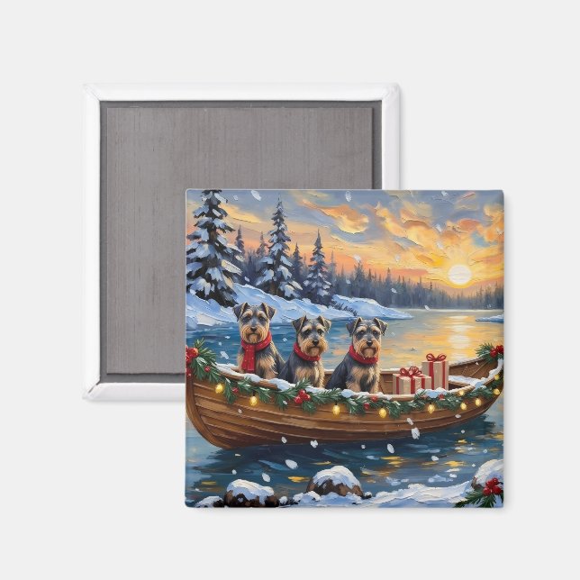 Íman Natal de barco de Schnauzer (Front/Back)
