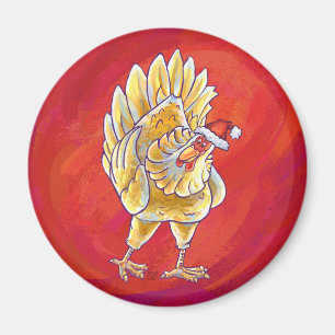 Íman Natal De Frango Em Vermelho