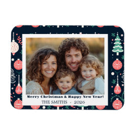 Íman Natal de Impressão de Férias Azul