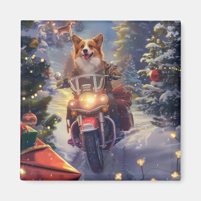 Íman Natal de Motocicleta Corgi (Frente)