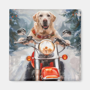 Íman Natal de Motocicleta do Cachorro Labrador