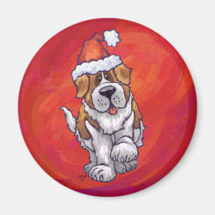 Íman Natal de St Bernard no vermelho
