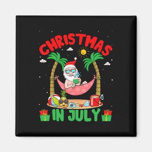 Íman Natal de Verão em Julho - Papai Noel Tropical Surf