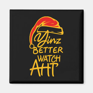 Íman Natal de Yinzer Pittsburgh Papai Noel Yinz Melhor 