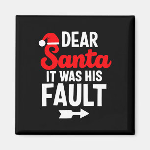 Íman Natal Divertido Casais Querido Papai Noel Foi Dele