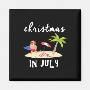 Íman Natal Divertido Em Julho Com Presente Do Papai Noe