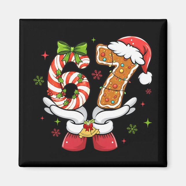 Íman Natal Divertido Seis Sete 6 7 Meme Geração Alpha G (Frente)
