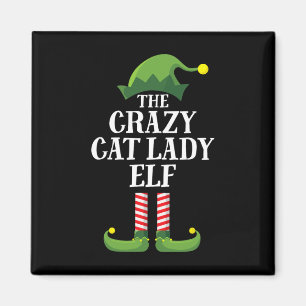 Íman Natal do Grupo Familiar Lady Elf Matching Lady Cat
