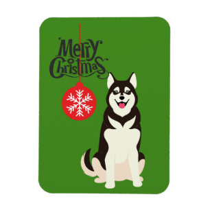 Íman Natal do Husky Siberiano