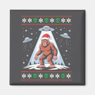 Íman Natal do Pé-Grande Papai Noel OVNI Alien Divertido