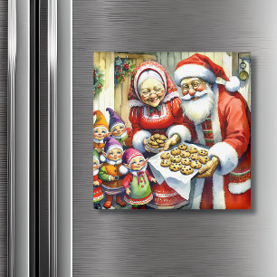 Íman Natal do Sr. e da Sra. Papai Noel, Cookie e Elves
