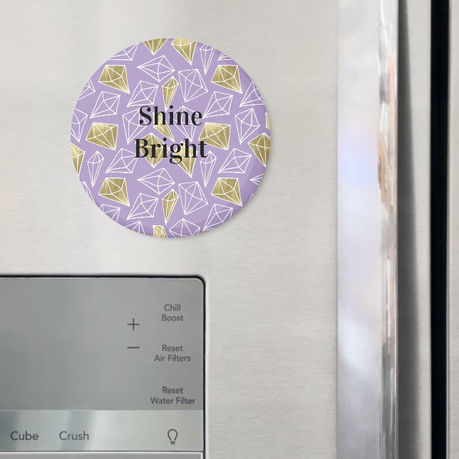 Íman Natal dos Dourados Diamantes da Lavanda (In Situ (Fridge))