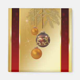 Íman Natal dourado elegante