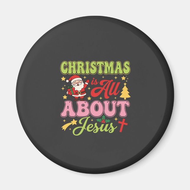 Íman Natal é Tudo Sobre Jesus Retro (Frente)