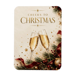 Íman Natal Elegante, Brinde de Champanhe Luxo Ferias