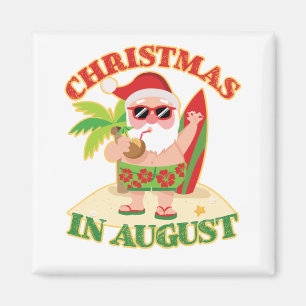 Íman Natal Em August Papais noeis Beach Surfboard
